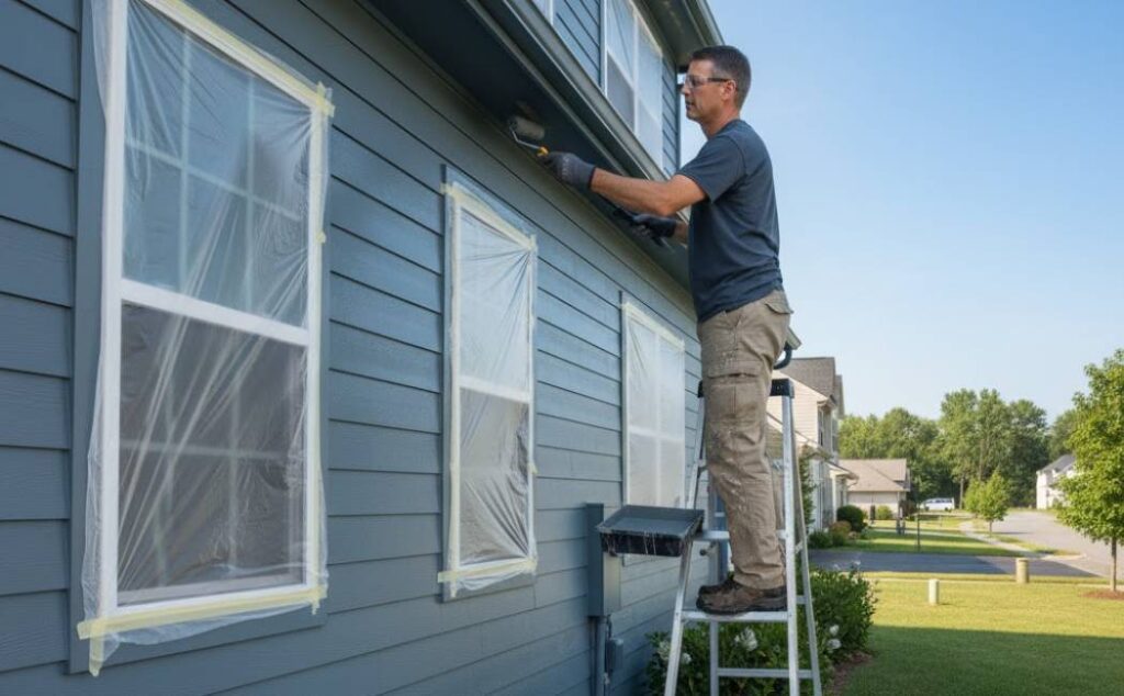 Professional exterior painting service protecting NJ home from moisture and UV damage