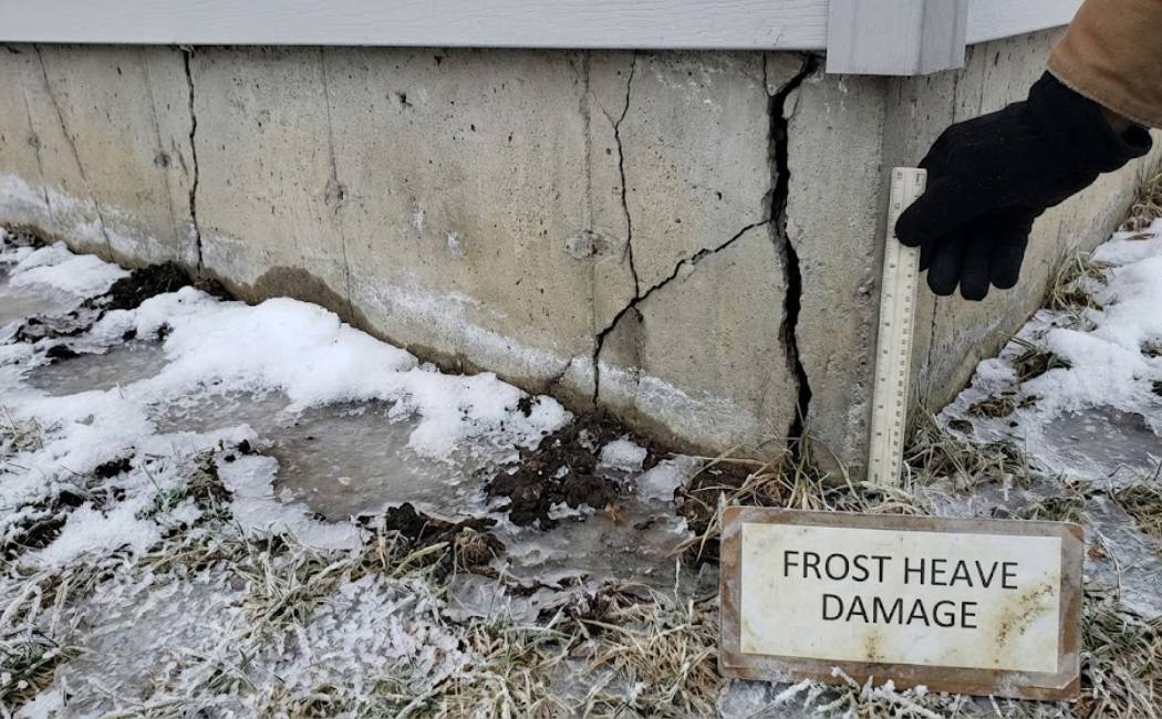 Winter runoff is causing foundation damage and cracks
